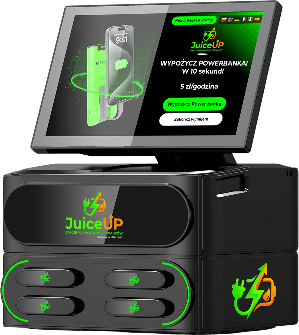 Stacja JuiceUp z powerbankami 10000 mAh